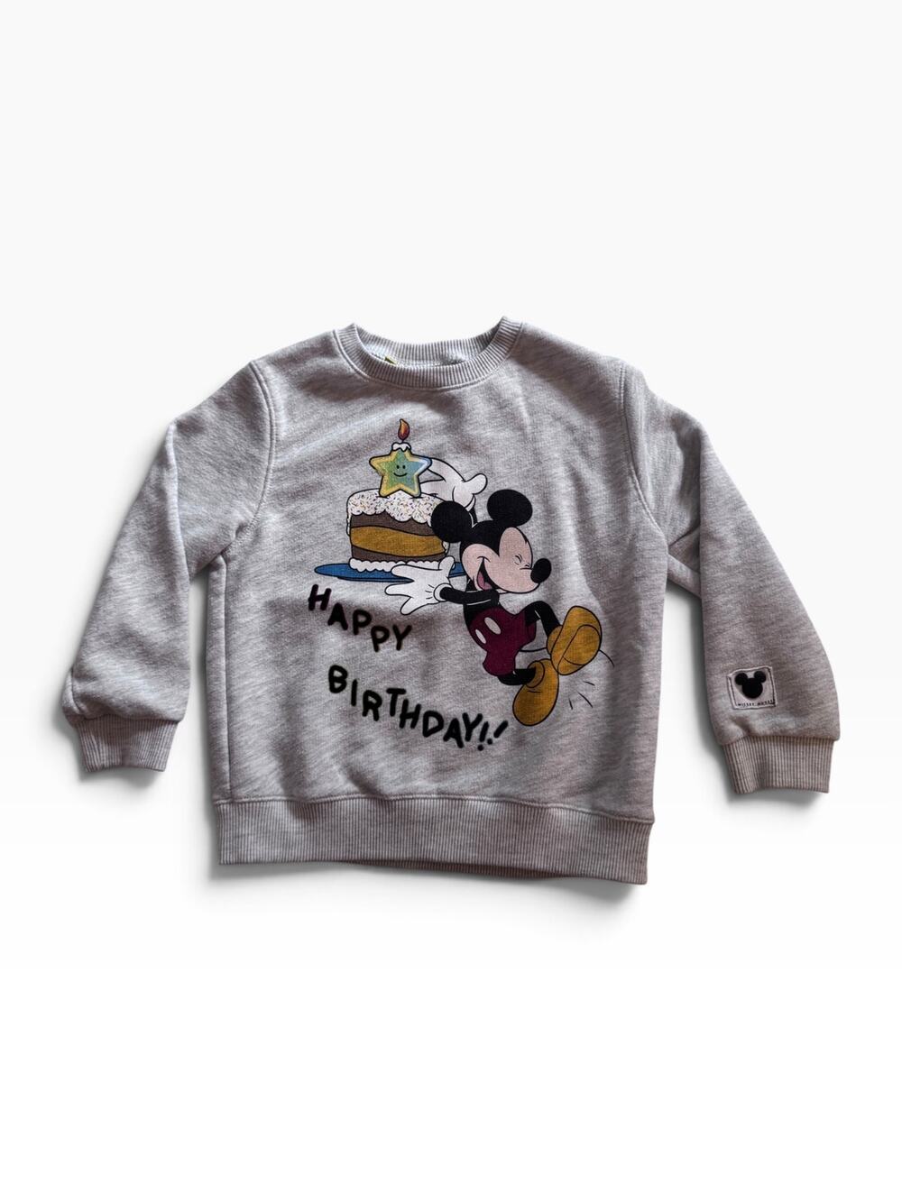 Zara x Disney Mickey Mouse ‘Happy Birthday’ sweatshirt